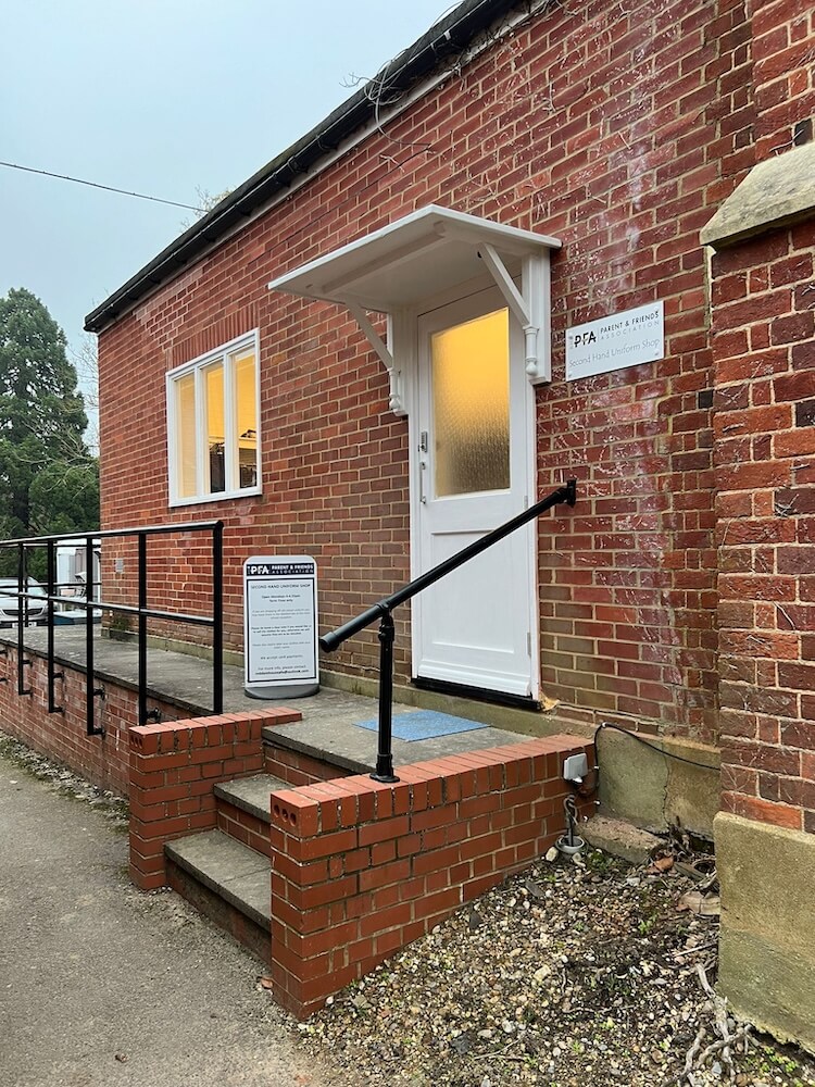 Uniform shop entrance